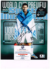 Lionel Messi Argentina Hand Signed  8x10 Sports Illustrated Cover Photo W coa