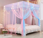 Mosquito Bed Netting King W  Light Mesh Canopy Princess Elegant Bedding Net Usa