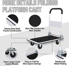 Foldable Platform Truck Flat Push Dolly With Wheels Heavy Duty Flatbed Hand Cart