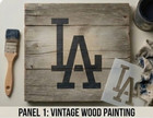Los Angeles Stencil - Los Angeles Template - Dodgers Stencil - La Template