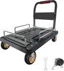 Folding Hand Truck Moving Dolly Cart Heavy Duty Warehouse Trolley 1300lbs Black