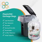 Clear Trash Bags 100 Gallon Heavy Duty 1 3 Mil 67x79 Large Can Liners 10 Count