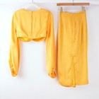 Andrea Iyamah Behati Crop Top   Skirt Set Marigold Yellow - Size Xs