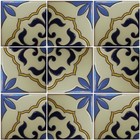 Mexican Tiles High Relief Ceramic Cuerda Seca Malibu Santa Barbara Tiles Cs-71
