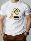 Casual Black T-shirt-beer Graphic slight Stretch - Regular Fit