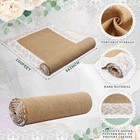 Preboun 3ft X 100 Ft Wedding Aisle Runner Outdoor Natural Burlap Aisle Runner   