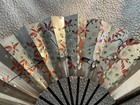 Hand-made Reversible Japanese Fan Made Of Washi Paper   Bamboo  Maiko   Geisha 