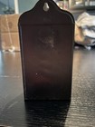 Vintage Black Wall Mount Metal Match Holder Dispenser W  Tray Floral Painted