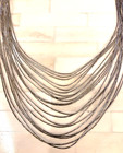 Native American Liquid Sterling Silver 20-strand Necklace Cone Clsp Southwestern