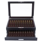 23 Slots Pen Display Case Vintage Pens Wooden Storage Organizer Box W lock Black