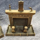 Vintage Graham Bookends Bronze Fireplace Mantel Set W  Clock Candle Sticks Rare