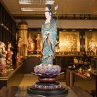 100 Cm China Bronze 24k Gold Painted Guanyin Kwan-yin Bodhisattva Buddha Statue
