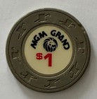 Mgm Grand Hotel  1 Casino Chip Las Vegas Nevada Old Obsolete