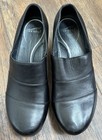 Dansko Tenley Leather Slip-on Clogs Shoes Black Nursing Women s 41 Us 10 5-11