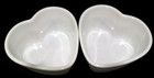 2x Le Creuset Classic Stoneware White Heart Shaped 4  Ramekin Dish  euc   l  k 