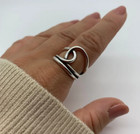 Handmade Solid 925 Sterling Silver Heavy Pure Ring For Women Gift For Christmas