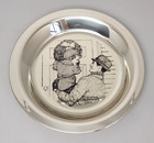 1974 Franklin Mint Hanging The Wreath Norman Rockwell Plate 180g Sterling Silver