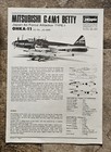 1 72 Hasegawa G4m1 Betty Type-1 W  Ohka-11 Scale Plastic Model Kit