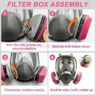 Reusable Full Face Respirator Gas Mask With 60921 Activated Carbon Filter 6800