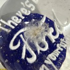 There   s A Ford In Your Future Glass Paperweight Blue Background White Letters
