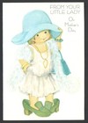 Vintage Mother s Day Card Dressed Up Girl In Moms Clothes From Your Little Lady