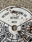 Detroit Shipbuilding Telegraph Engine Order Porcelain Face Plate Sign