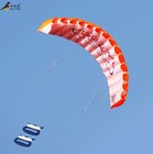 High Quality 1 4 M Dual Line 4 Colors Parafoil Parachute Sports Beach Kite Easy