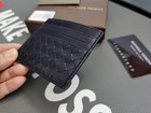 Bottega Veneta Black Woven Logo Men   s Wallet Credit Card Holder