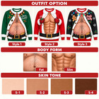 Funny Santa Abs Ugly Christmas Sweater  Santa Belly Sweatshirt  Christmas Gag