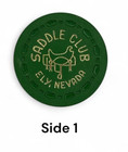 Saddle Club Casino Ely Nevada Green 1975 Casino Chip