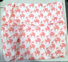 Magnolia Organics Standard Interlock Fitted Crib Sheet Pink Elephant 100  Cotton
