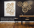 10pcs Steampunk Decor Wooden Gear Set  Industrial Vintage Wheels For Wall Hangin