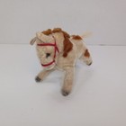 Vintage Steiff Horse With Red Bridle And Saddle Glass Eyes Germany