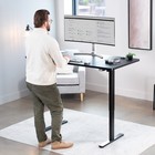 Vivo Electric 60    X 30    Stand Up Desk  Black Table Top  Black Frame