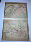1890 2-piece Map Of European Russia Fm 1890 Rand-mcnally Atlas See Pics descrip