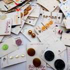 Estate Sale Find Vtg Lot Buttons Cards Lamode Vogue Streamline Majesty 2 Lbs
