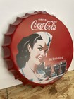 Coca Cola Soda Pop Bottle Cap Embossed 13   metal Tin Vintage Sign Garage New