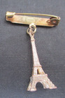 Vintage 1950 s Paris Hat Coat Travel Souvenir Visitor Pin Eiffel Tower 1 5 