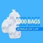 6-10 Gallon Trash Bags   1000 Bags   Clear   Bathroom   Strong   Garbage