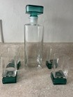 Vintage Luigi Bormioli Light And Music Monet Decanter Mcm Bar Set 4 Glasses
