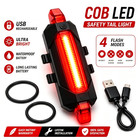 5 Led Usb Rechargeable Bike Tail Light Bicycle Safety Cycling Warning Rear Lamp