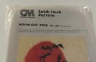 Vtg Columbia Minerva Latch Hook Pattern Moonlight Dock 18  X 24  Ship Japan 3857