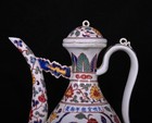 Nice Chinese Art Hand Painting Five Colours Porcelain Teapot