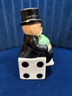 Monopoly Bank Roll Uncle Pennybags Ceramic Piggy Coin Bank 1985 Vintage