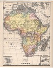 Africa 1890 Continent Map By Rand Mcnally  Beautiful Fine Engraved Antique Map