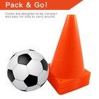 12pcs 7 Inch Plastic Training Cones Durable Traffic Cone Play Field Marker Cone