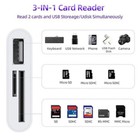 Tf sd Card Adapter Camera Reader Camera Android Type-c For Iphone15-17 Pro Lot