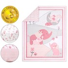 3 Piece Baby Crib Bedding Set For Girls - Newborn  Infant   Toddler Nursery B   