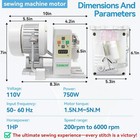 Industrial Sewing Machine Motor  Sewing Machine Servo Motor  Ac110v 750w 1hp  20