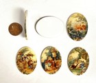 6 Vintage Victorian Lovers Romantic Courting Scenes 40x30mm  Acrylic Cameos 145